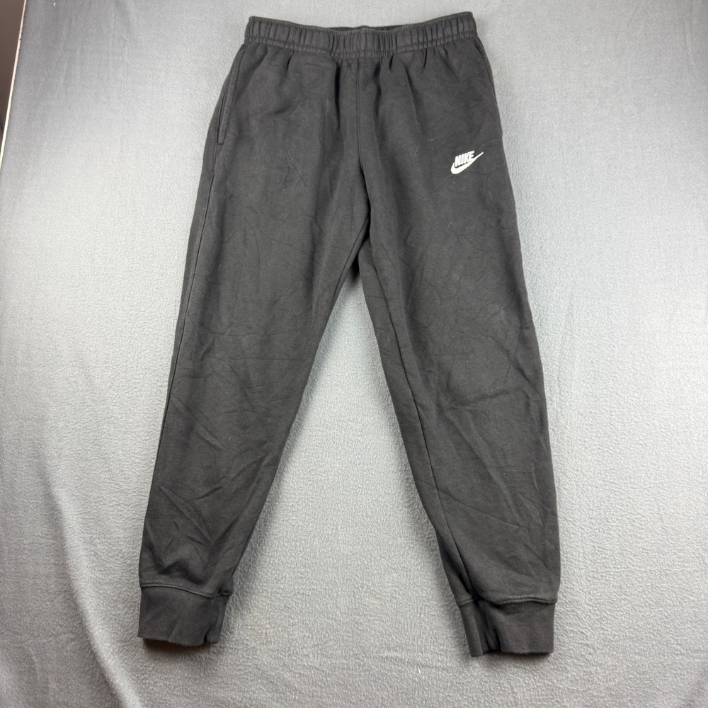 Nike Sweatpants Men's M Black Fleece Joggers Embroidered Logo Gym Run BV2671-010